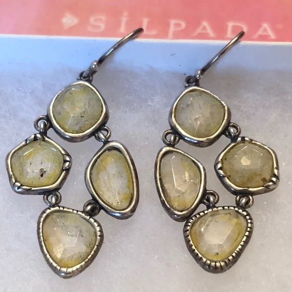 Silpada Sterling Silver and Citrine Fresh Squeezed Earrings W2782 - Picture 12 of 16